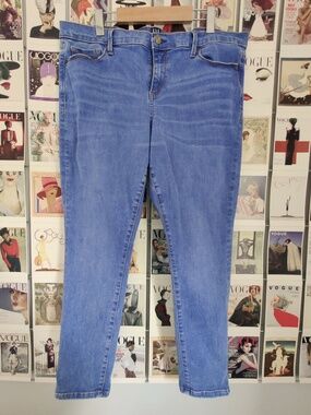 GAP Mid-Rise True Skinny Blue Ankle Jeggings - 34 Regular